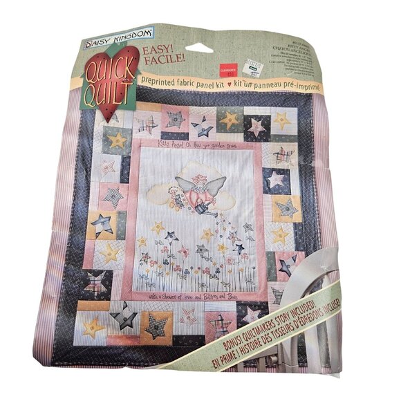 Daisy Kingdom Quick Quilt Kitty Angel Panel Ket 0137 04001 Preprinted 36 x 45 - Picture 1 of 13